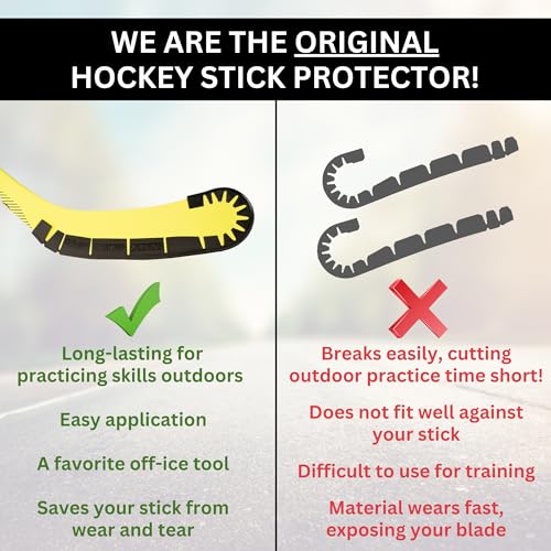 Wraparound Hockey Stick Blade Protector for Off Ice Training  Street Hockey - Long Lasting -Cuts to Fit Kids  Intermediate  Senior Sticks - Hockey Training Equipment  Accessories  Gear (White  1 Pack) - Image 3